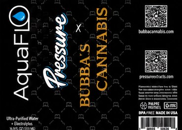 AquaFlo label for Bubba Cannabis