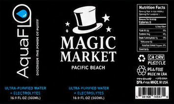 AquaFlo label for Magic Market
